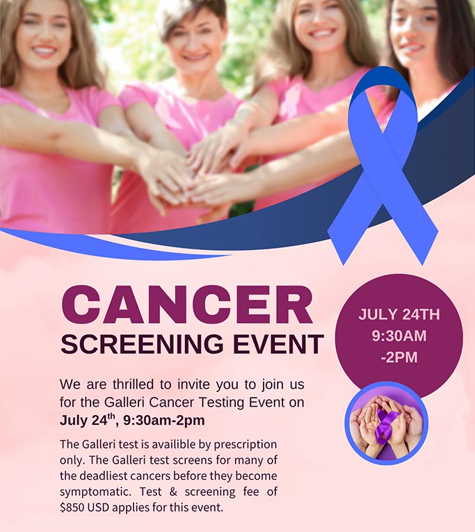 Galleri Testing Event Flyer - 1 Cancer screening